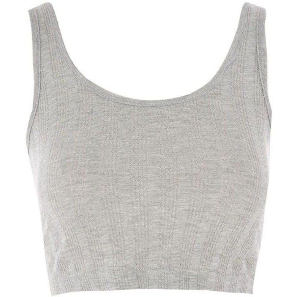 topshop grey ribbed tank